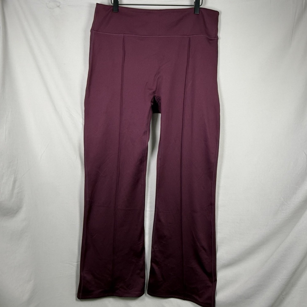 PINK VS Winter Flare‎ Hi Rise Leggings Purple XXL 2X Polyester Women's Inseam 33